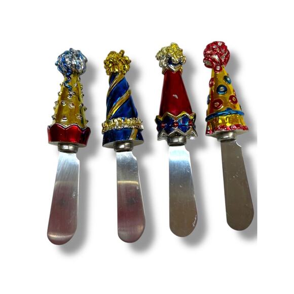 Set of 4 Boston Warehouse Spreaders Party Hat Multicolor Party 5" - Picture 4 of 6